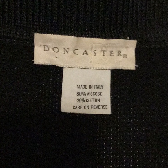 VTG Doncaster Italy Black Knit 2 Pc Suit Size S - Picture 7 of 8